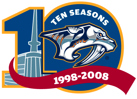 Nashville Predators 2008 Anniversary Logo fabric transfer